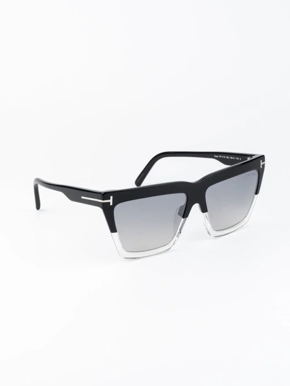 Tom Ford EDEN Women Sunglasses Black Grey Mirror Square FT1110 05C NEW AUTHENTIC